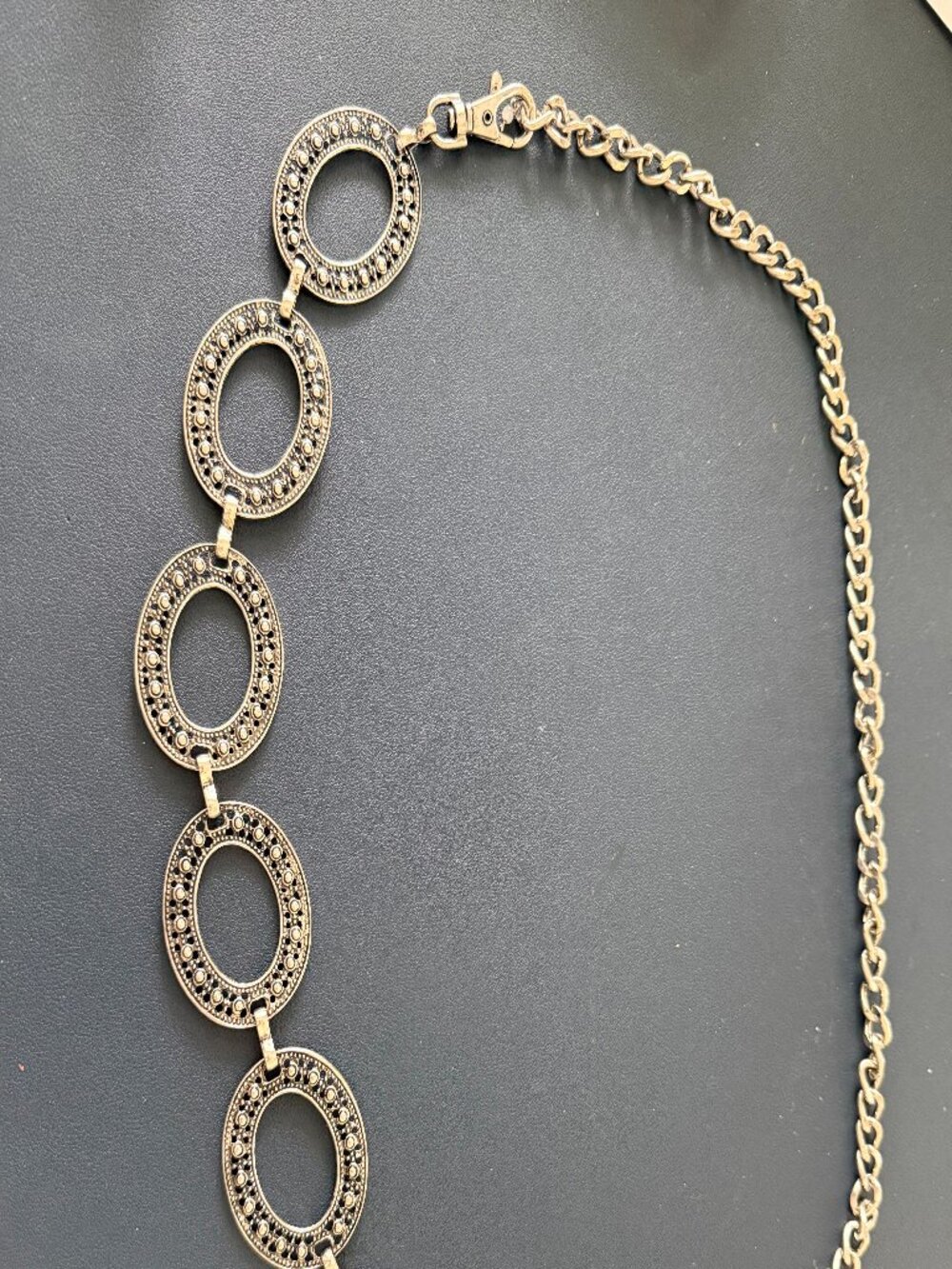 Brand New Urban Outfitters Open Circles Chunky Metal Chain Belt - Size S/M -NWOT
